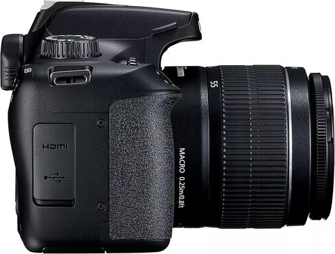 Canon EOS Rebel 4000D / T100 DSLR Camera with EF-S 18-55mm Lens + 2pc 64GB Memory Cards + Flash + Photo and Video Software & More (Renewed) in Saudi Arabia