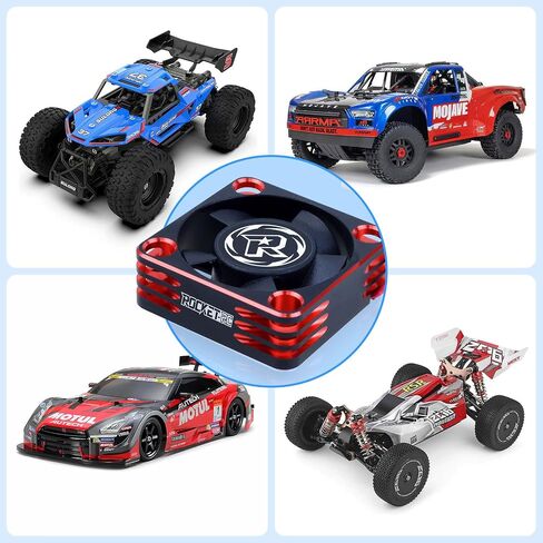 Surpass Hobby 30mm RC Fan 28000RPM RC Cooling Fan Heat Dissipation ESC Cooling Fan for 1/8 1/10 1/12 RC Car Turbo Esc A3 (Silver Black) in Kuwait