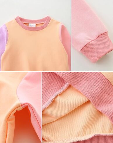 Toddler Baby Girl Clothes Long Sleeve Crewneck Sweatshirt with Pants Spring Fall Winter Outfits in Kuwait