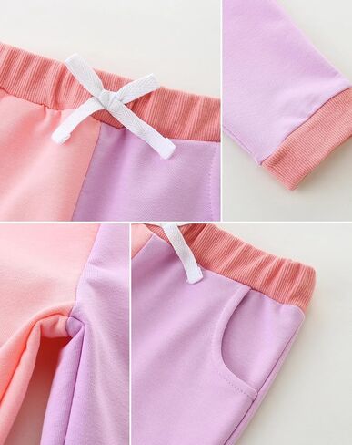 Toddler Baby Girl Clothes Long Sleeve Crewneck Sweatshirt with Pants Spring Fall Winter Outfits in Kuwait