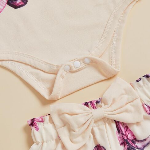 Hello World I'm New Here Newborn Girl Clothes Long Sleeve Onesie Floral Pants Set Cute Baby Coming Home Outfits in Saudi Arabia