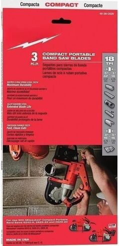 3 PK 48-39-0529 لفرقة Milwaukee Compact Saw Saw Blade 35-3/8 بوصة 18TPI in Saudi Arabia