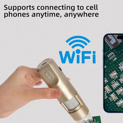المجهر الرقمي المحمول المحمول المحمولة 0-1600x USB Digital Digital Microscope مع 8 مصابيح LED وموقف قابل للتعديل للكمبيوتر الشخصي in Kuwait