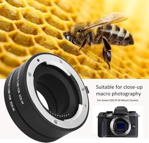 AF Auto Focus Macro Extension Tube Adapter Ring for Canon EF-M EOS M M2 M3 M5 M6 M10 M50 M100 M50 II in Kuwait