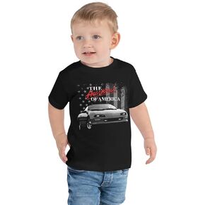 Chevy Camaro 4th Gen Heartbeat of America Toddler Short Sleeve Tee Black in Kuwait