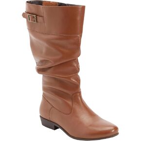 Comfortview Monica Wide Leather Leather Boot Mid Galf Women’s Winter Shoes (عروض واسعة متوفرة) in Kuwait