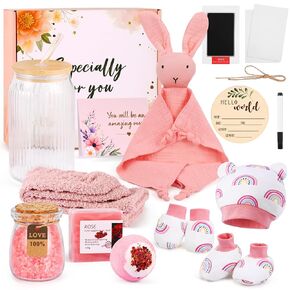 ‎EARLY MINDS New Mom & Baby Girl Gift Set, Newborn Essentials Stuff for First Time Moms, Pregnancy Gifts for Gender Reveal, Baby Shower, Expecting Mom Care Package After Birth in Saudi Arabia