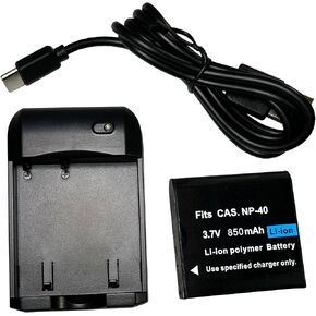 CAS. NP-40 Battery Charger, Digital Camera Battery Charger with 1 Piece NP-40 3.7V 850mAh Li-ion Rechargeable Battery in Saudi Arabia