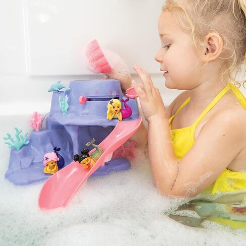MindWare Mermaid Color Splash Water Park Bathtub Playset - Interactive Bath Toys with Color Changing Mermaid Doll Figures - Gift for 3 Year Olds and Up in Saudi Arabia