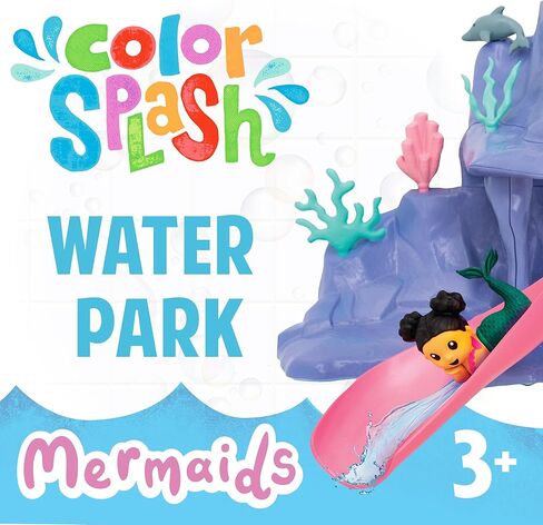 MindWare Mermaid Color Splash Water Park Bathtub Playset - Interactive Bath Toys with Color Changing Mermaid Doll Figures - Gift for 3 Year Olds and Up in Saudi Arabia