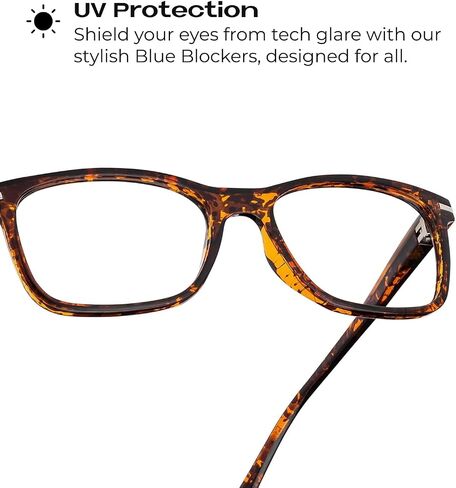 Readerest Blue Light Blocking Reading Glasses (Clear, 1.25 Magnification) Computer Glasses, fashionable for men and women, Anti Glare, Anti Eyestrain, UV protection in Saudi Arabia