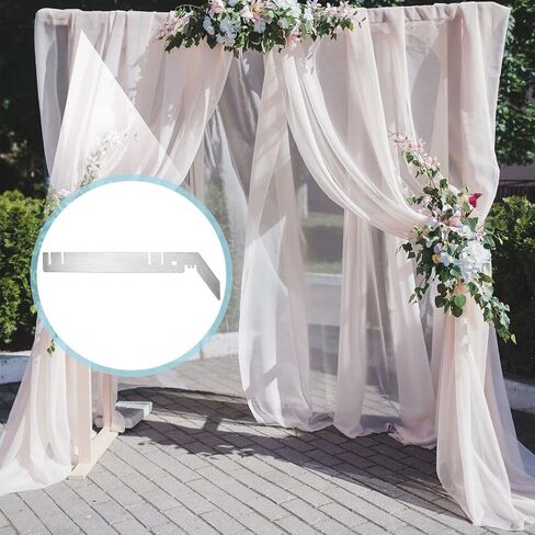 Dunzy 2 Pcs Double Crossbar Hanger Wedding Valance Hanger for Backdrop, Pipe and Drape Backdrop Stand Kit Double Stand (3 Inch) in Saudi Arabia