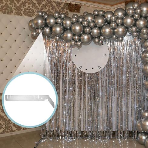 Dunzy 2 Pcs Double Crossbar Hanger Wedding Valance Hanger for Backdrop, Pipe and Drape Backdrop Stand Kit Double Stand (3 Inch) in Saudi Arabia