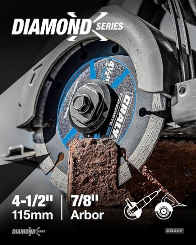 CRALY 9 Inch Super Thin Segmented Diamond Blade, 7/8 in Arbor, 9'' Diamond Stone Blade for Angle Grinder & Masonry Saw, Diamond Cutting Wheel for Cutting Concrete, Brick, Granite, Block, 2PC in Saudi Arabia