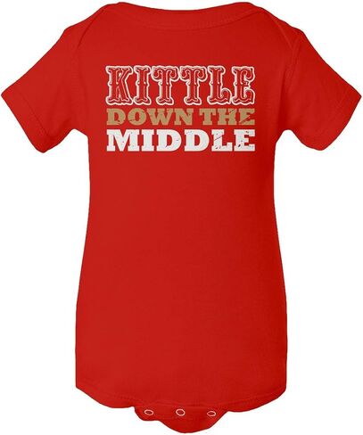 San Francisco Down The Middle Kittle Little Infant Baby Short Sleeve Bodysuit in Saudi Arabia