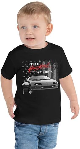 Chevy Camaro 4th Gen Heartbeat of America Toddler Short Sleeve Tee Black in Kuwait