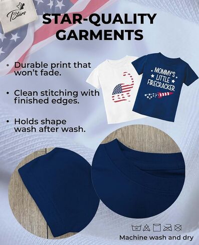 Tstars Mommy's Little Firecracker 4th of July Shirt for Kids - Toddler Girls & Boys Patriotic American Flag T-Shirt in Saudi Arabia