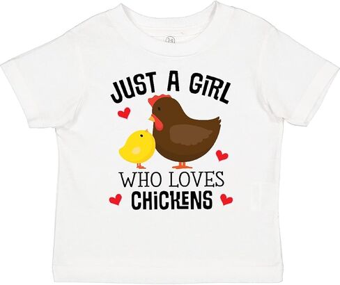 inktastic فقط فتاة تحب الدجاج Toddler T-Shirt in Kuwait