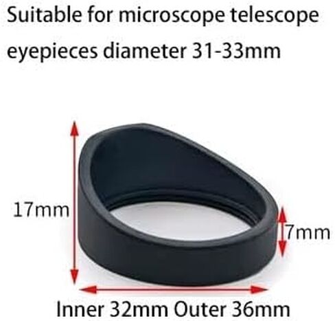2PCS 28-36mm Various Soft Rubber Eyepiece Eye Shields Eye Cups Guards Binoculars Microscope Telescope Night Vision Eye Cups(Black) in Saudi Arabia