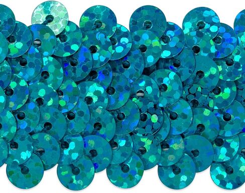 Trims by the Yard 3-Row Starlight Hologram Sequin Stretch Trim, 1 1/4-Inch Versatile Sequins for Crafts, Durable Sequin Trim for Costumes, Fashion, and Home Decor, Pink in Kuwait