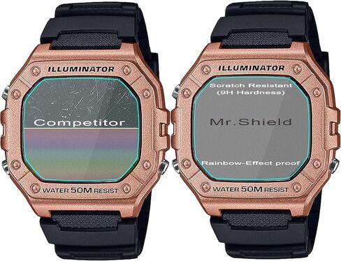 Mr.Shield Screen Protector متوافق مع Casio W-218H / W218H / W-218HM-5BV Series [Glass Glass] [3 عبوات] [زجاج اليابان مع صلابة 9H] in Kuwait