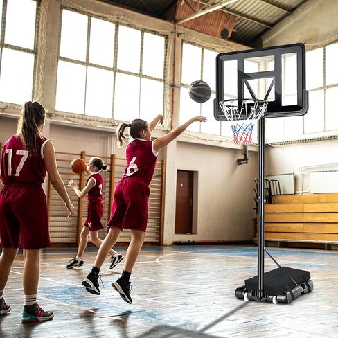 GYMAX Basketball Hoop Weighted Base Anchor, Heavy Duty Sandbag for Basketball Hoops, Waterproof & Wear-Resistant 900D Oxford Fabric, Adjustable Buckled Straps, 300 LBS Load Weight, Bag Only in Saudi Arabia