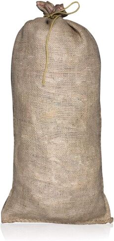 UBICON Burlap Sand Bag with Natural Jute Draw String - Size: 14" x 26" - Sandbags 50lb Weight Capacity - Sandbags for Flooding - Sand Bag - Flood Water Barrier (5) in Saudi Arabia
