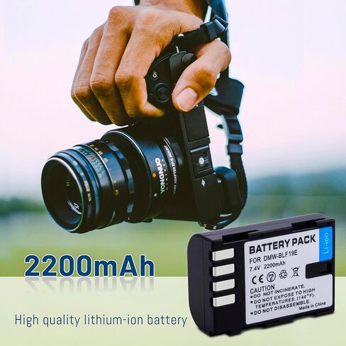 2 حزمة DMW-BLF19 ، DMW-BLF19E ، DMW-BLF19PP بطاريات بديلة مع شاحن USB مزدوج لـ Panasonic Lumix DC-G9 ، DC-GH5 ، DMC-GH3 ، DMC-GH3K ، DMC-GH4 ، DMC-GH4K Camera 2200MAH in Saudi Arabia