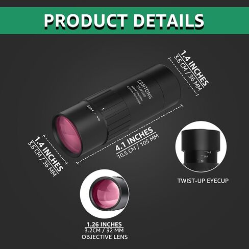 Mini Monoculars 8x التكبير 32 مم عدسة البصريات متعددة المغلفة يدوي التركيز تلسكوب مضغوط in Saudi Arabia