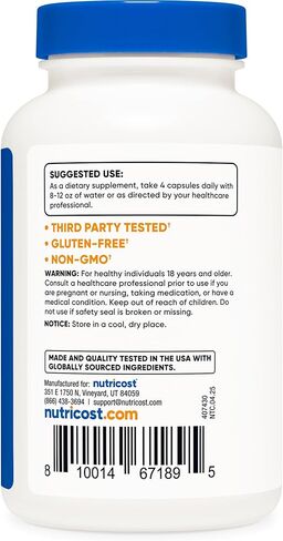 Nutricost Magnesium Citrate 420mg, 120 Veggie Capsules - 30 Servings, Gluten Free, Non-GMO Supplement in Saudi Arabia