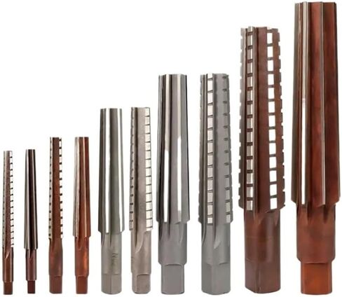 CMCP 2pcs Morse Taper Reamer Set MT0/MT1/MT2/MT3/MT4 Steel Hand Reamers Fit for Milling Finishing Cutter Tool(2pc MT3) in Saudi Arabia