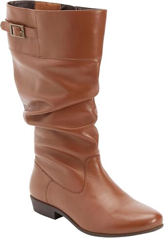 Comfortview Monica Wide Calf Leather Boot Mid Calf Women's Winter Shoes (Wide Widths Available) in Saudi Arabia