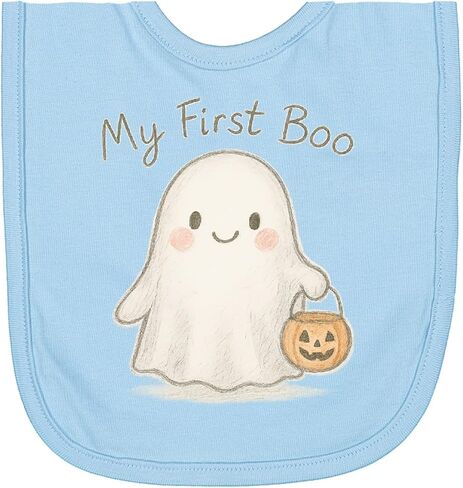 Inktastic My First Boo My Cute Ghost Halloween Outfit Newborn Bib in Saudi Arabia
