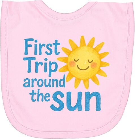 inktastic First Trip Around the Sun Sunny Birthday Newborn Bib in Saudi Arabia