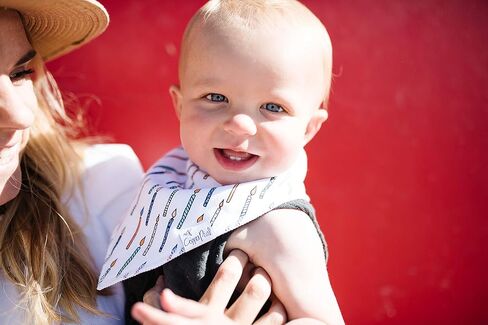 مرايل لعاب الأطفال باندانا نحاسية من أجل سيلان اللعاب والتسنين، مجموعة هدايا مرايل عصرية مكونة من قطعتين "أودري" in Kuwait