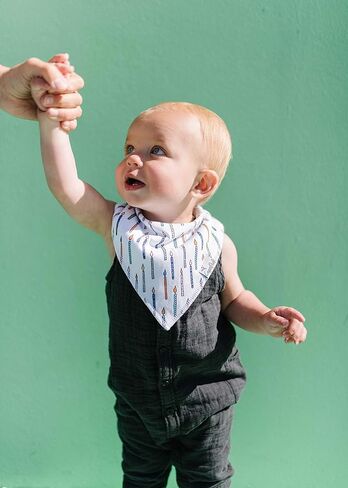 مرايل لعاب الأطفال باندانا نحاسية من أجل سيلان اللعاب والتسنين، مجموعة هدايا مرايل عصرية مكونة من قطعتين "أودري" in Kuwait