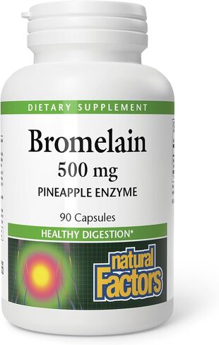 Natural Factors, Bromelain 500 mg, Enzyme Support for a Healthy Digestive System, 180 Capsules. in Saudi Arabia
