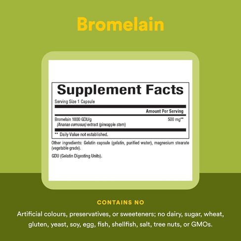Natural Factors, Bromelain 500 mg, Enzyme Support for a Healthy Digestive System, 180 Capsules. in Saudi Arabia