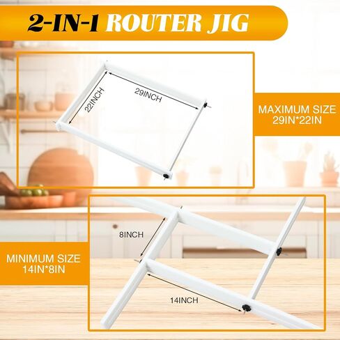 Adjustable Juice Groove Jig for Cutting Board up to 29" x 22" Router Template Guide Frame System for Woodworking Cutting Board Jig for Creating Square Grooves in Saudi Arabia