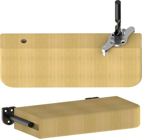 طقم قوس الرف العائم Dowel Jig - 1/2 بوصة شملت بت - دليل الحفر المتمركزة على الذات لأقواس الرف الخفية - أداة النجارة الخشبية DIY للأرفف غير المرئية والعلاب in Saudi Arabia