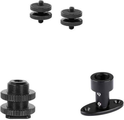CAMVATE 1/4"-20 Male Thread Screw + Table/Ceiling Mount with 5/8"-27 Female Thread + 5/8"-27 Male Threaded Cold Shoe Adapter in Saudi Arabia