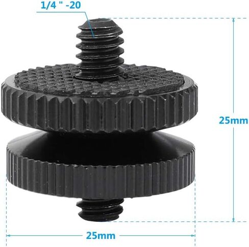 CAMVATE 1/4"-20 Male Thread Screw + Table/Ceiling Mount with 5/8"-27 Female Thread + 5/8"-27 Male Threaded Cold Shoe Adapter in Saudi Arabia