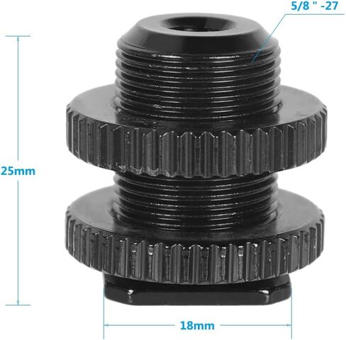 CAMVATE 1/4"-20 Male Thread Screw + Table/Ceiling Mount with 5/8"-27 Female Thread + 5/8"-27 Male Threaded Cold Shoe Adapter in Saudi Arabia