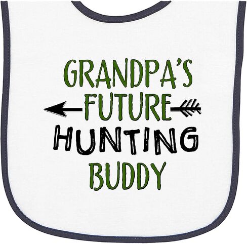 inktastic Grandpas Future Hunting Buddy Baby Terry Cloth Bib in Saudi Arabia