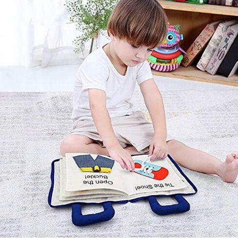 My Quiet Book - My First Soft Book, Nontoxic Fabric Baby Cloth Activity Crinkle Soft Books for Infants Boys and Girls Early Educational Toys Baby Gift in Saudi Arabia