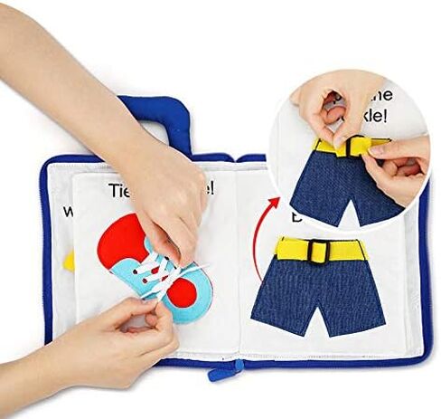 My Quiet Book - My First Soft Book, Nontoxic Fabric Baby Cloth Activity Crinkle Soft Books for Infants Boys and Girls Early Educational Toys Baby Gift in Saudi Arabia