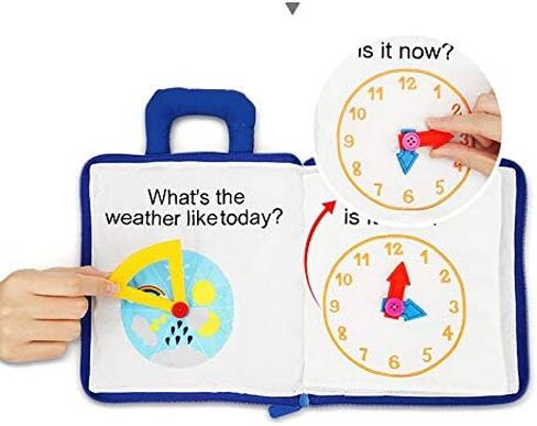 My Quiet Book - My First Soft Book, Nontoxic Fabric Baby Cloth Activity Crinkle Soft Books for Infants Boys and Girls Early Educational Toys Baby Gift in Saudi Arabia