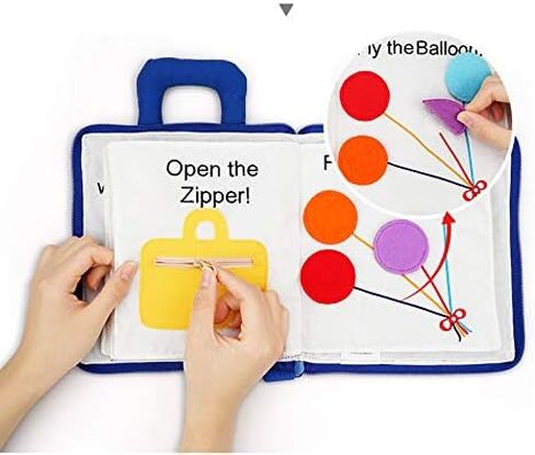 My Quiet Book - My First Soft Book, Nontoxic Fabric Baby Cloth Activity Crinkle Soft Books for Infants Boys and Girls Early Educational Toys Baby Gift in Saudi Arabia