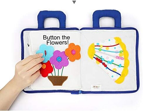 My Quiet Book - My First Soft Book, Nontoxic Fabric Baby Cloth Activity Crinkle Soft Books for Infants Boys and Girls Early Educational Toys Baby Gift in Saudi Arabia