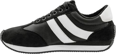 Corkys Footwear Hey Girl Jet Lag Fashion Sneaker-حذاء أنيق من الدانتيل مع نعل أفخم ناعم للراحة طوال اليوم ، منصة خفية ، وخطوط جانبية in Saudi Arabia